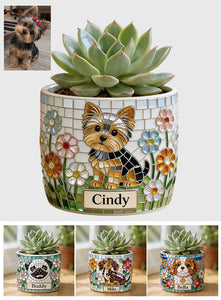 Custom Any Photo - Personalized Dog Ceramic Plant Pot