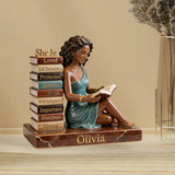 She Is Loved Chosen - Personalized African American Custom Shaped Acrylic Plaque
