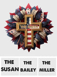 God Bless The American - Personalized Christian Custom Shaped Wood Sign