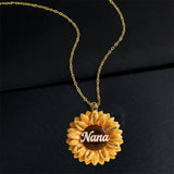 Perfect Gift For Grandmas - Personalized Grandma Shaped Metal Pendant Necklace