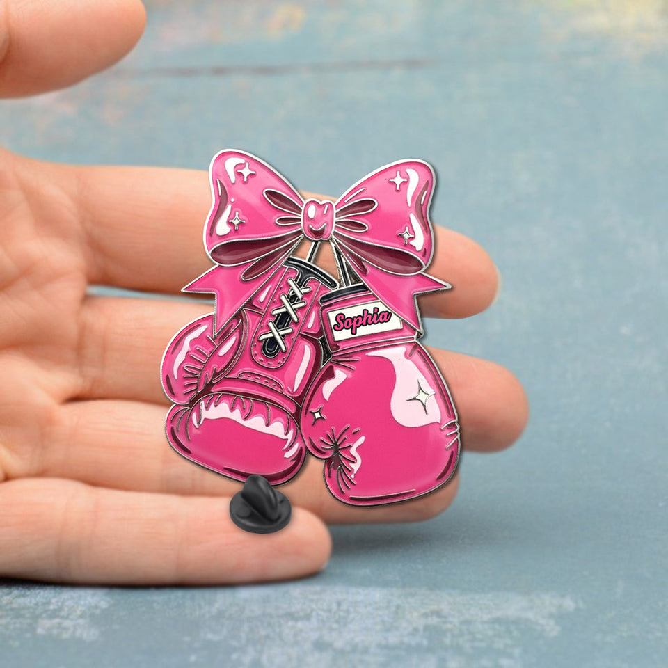 Fight Hope Love - Personalized Breast Cancer Awareness Pin