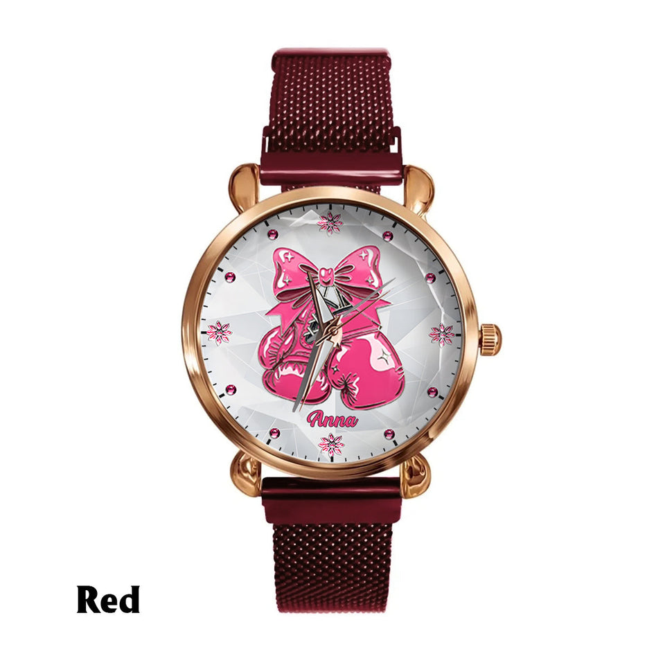Foi, Espoir, Amour - Montre-bracelet personnalisée pour femmes, sensibilisation au cancer du sein 