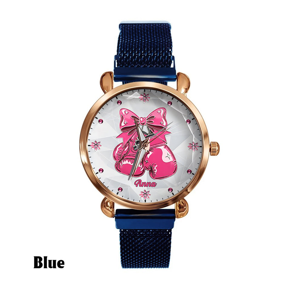 Foi, Espoir, Amour - Montre-bracelet personnalisée pour femmes, sensibilisation au cancer du sein 