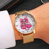 Foi, Espoir, Amour - Montre-bracelet personnalisée pour femmes, sensibilisation au cancer du sein 