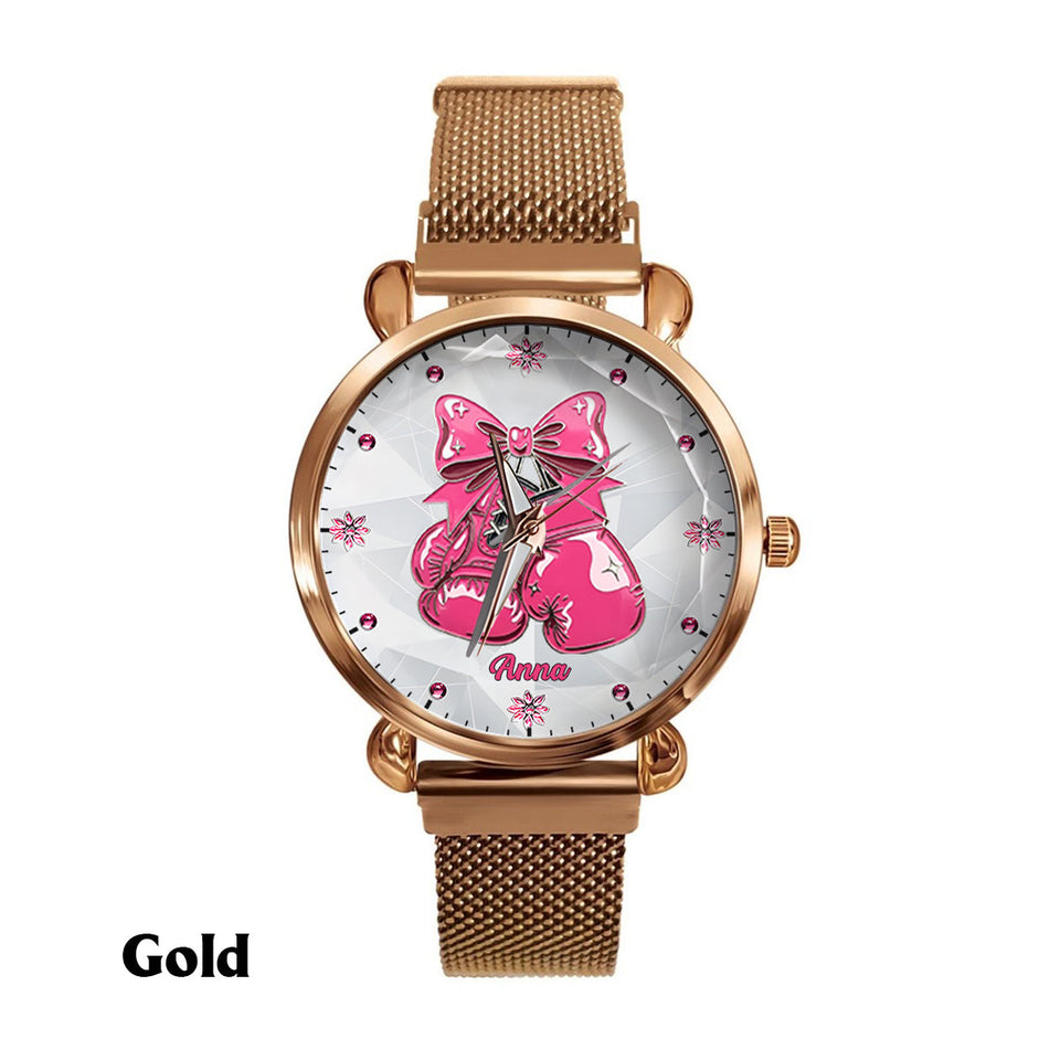 Foi, Espoir, Amour - Montre-bracelet personnalisée pour femmes, sensibilisation au cancer du sein 