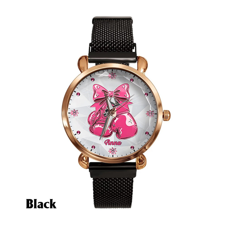 Foi, Espoir, Amour - Montre-bracelet personnalisée pour femmes, sensibilisation au cancer du sein 