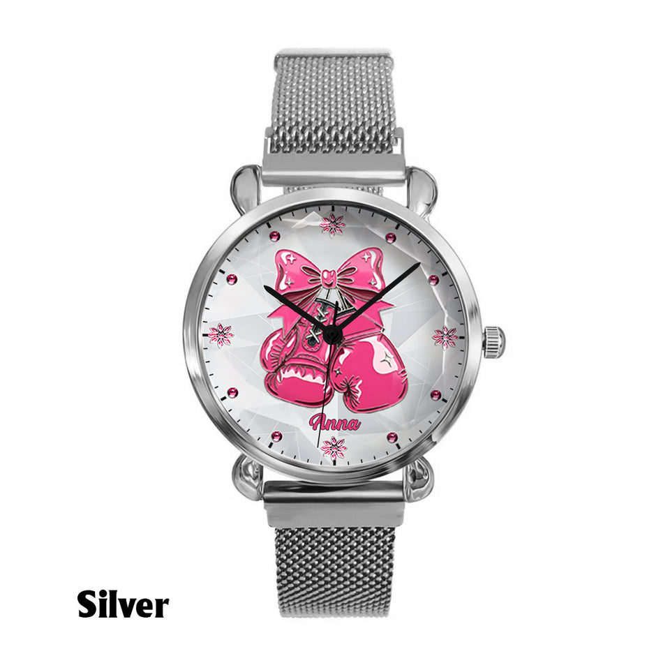 Foi, Espoir, Amour - Montre-bracelet personnalisée pour femmes, sensibilisation au cancer du sein 
