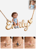 Custom Any Photo - Personalized Kid Shaped Metal Pendant Necklace