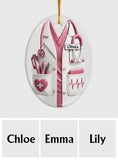 Christmas Gift For Medical Staff/ Doctor/ Nurse... - Personalized Nurse Ceramic Oval Ornament