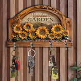 Grandma's / Mom's Garden - Personalized Grandma Custom Shaped Key Rack