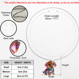 Custom Any Photo - Personalized Dog Shaped Acrylic Pendant Necklace