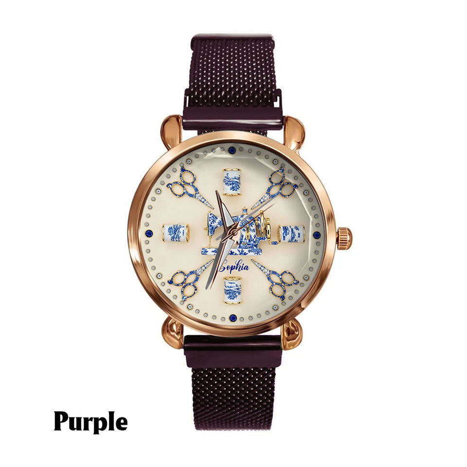 Sewing Toile de Jouy - Personalized Sewing Women Hand Watch