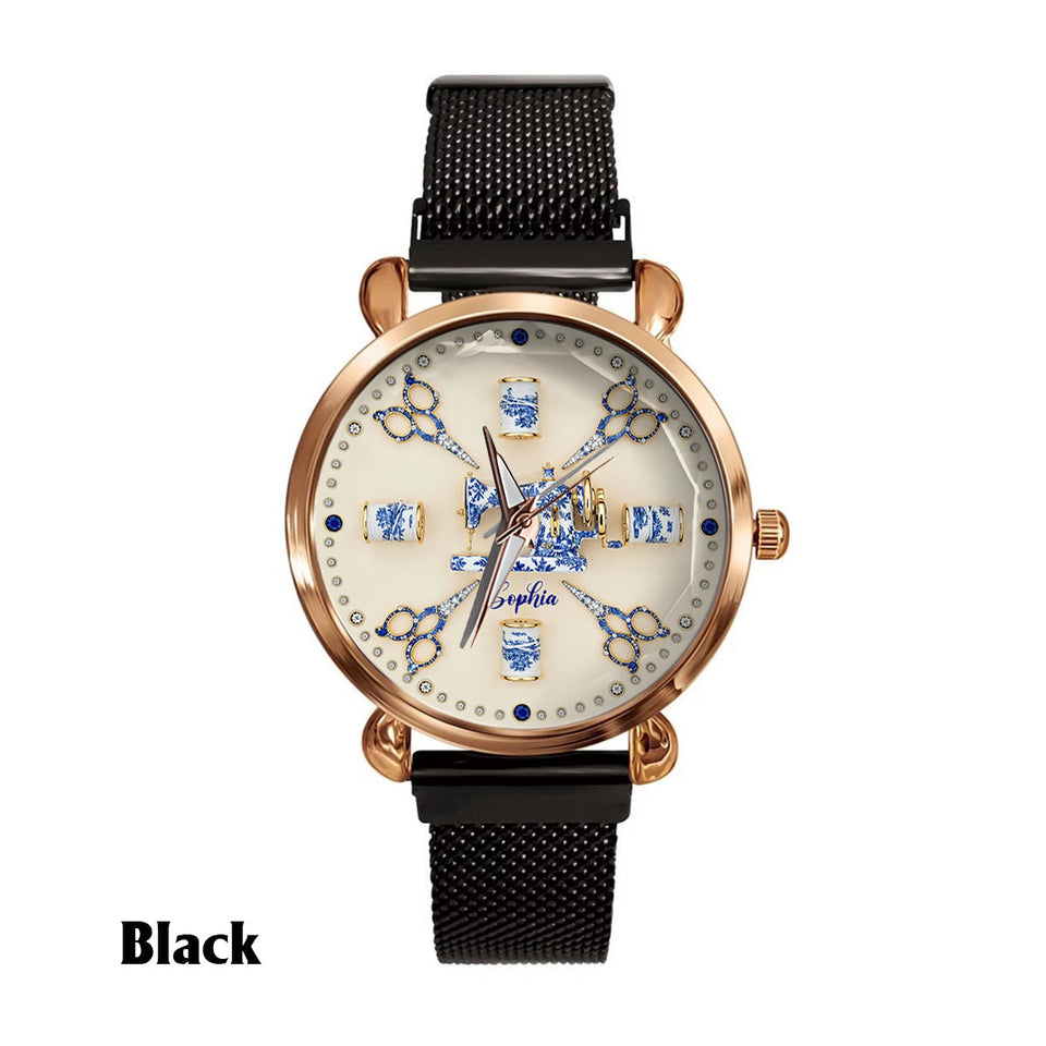 Sewing Toile de Jouy - Personalized Sewing Women Hand Watch