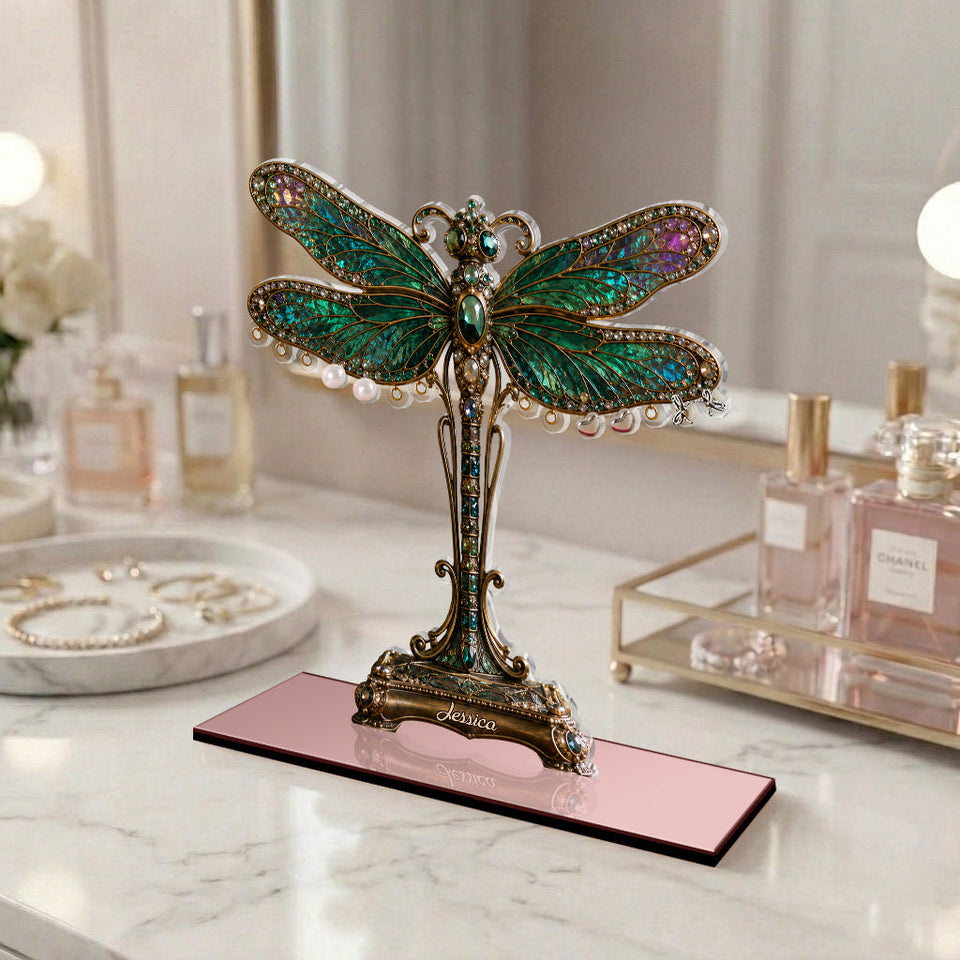 Stunning Dragonfly - Personalized Dragonfly Jewelry Holder