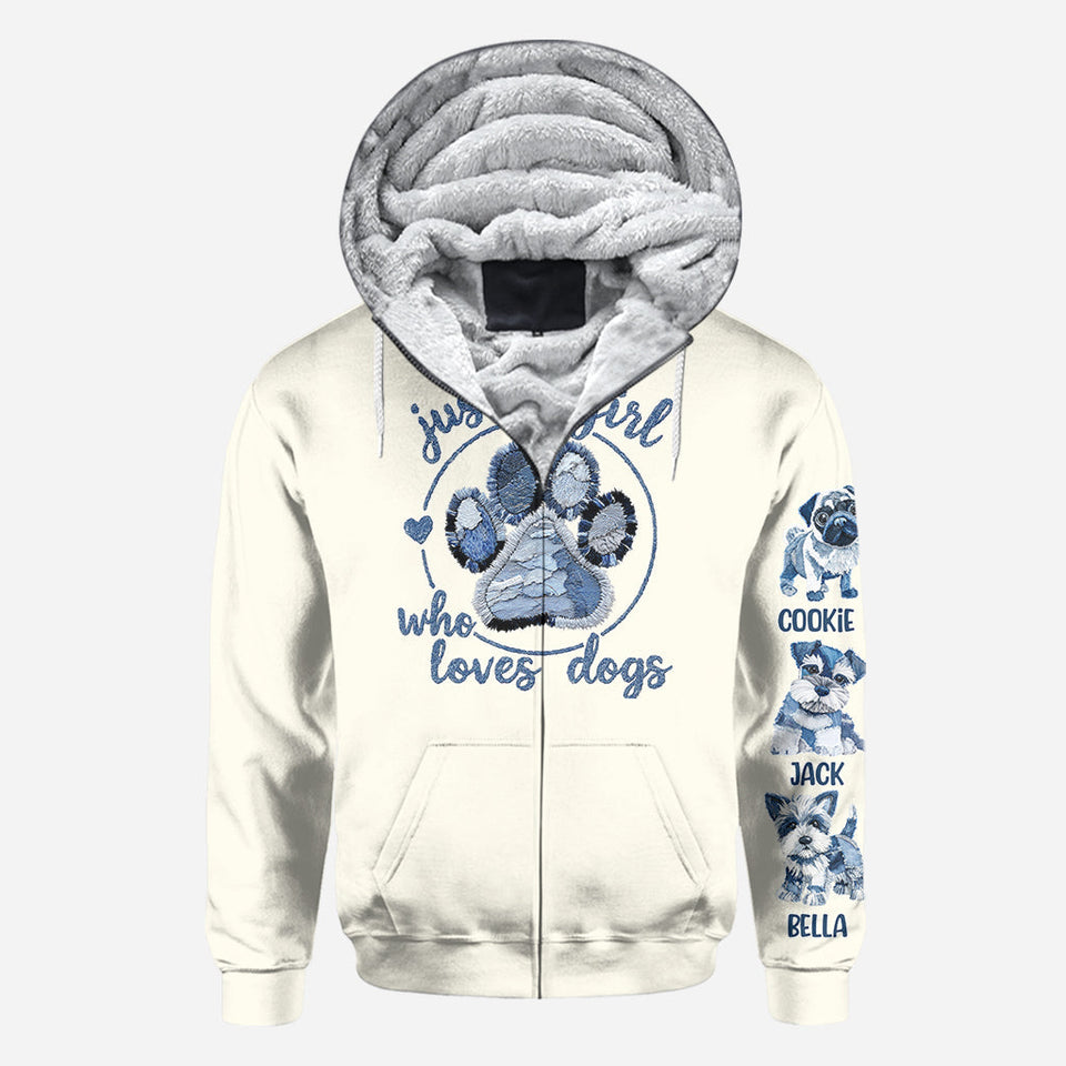 Just A Girl Who Loves Dog - Personalized Dog All Over Shirt