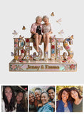 Besties Gift, Best Friend Gift Idea - Personalized Bestie Custom Shaped Acrylic Plaque