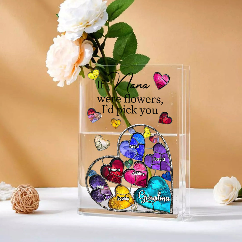If Nana Were Flowers - Personalized Grandma Book Vase