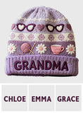 Grandma Mom - Personalized Grandma Beanie Hat