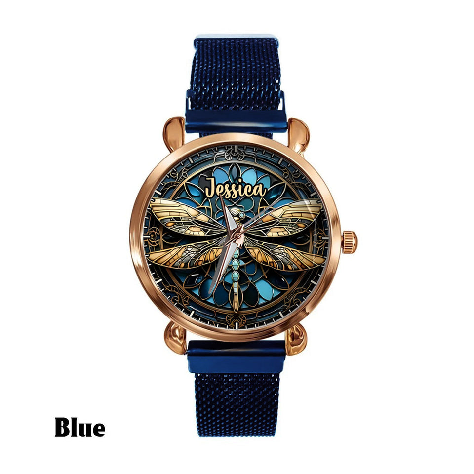Beautiful Dragonfly - Personalized Dragonfly Women Hand Watch