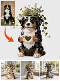 Custom Any Photo - Love My Pet - Personalized Dog Acrylic Pot