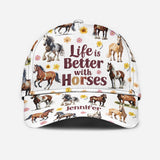 Life Is Better With Horses - Personalized Horse Classic Cap