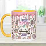Easily Distracted By Cats And Books - Personalized Book Accent Mug