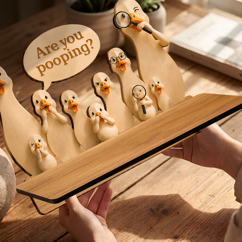 Silly Goose, Funny Goose - Personalized The Goose Wooden Floating Shelf