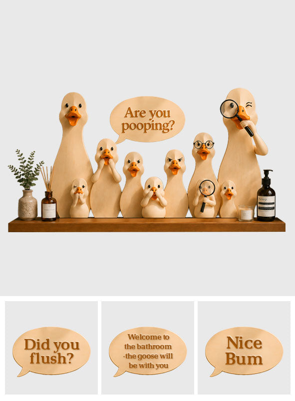 Silly Goose, Funny Goose - Personalized The Goose Wooden Floating Shelf