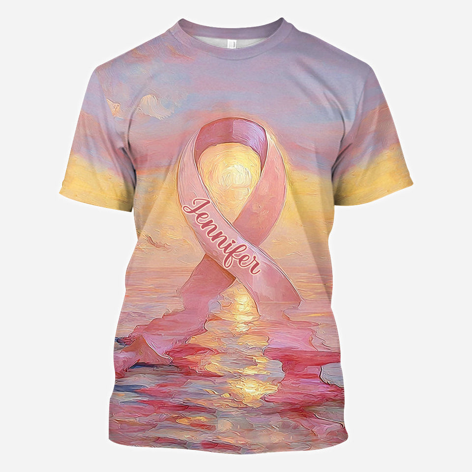 Guerrières fortes - T-shirt personnalisé de sensibilisation au cancer du sein