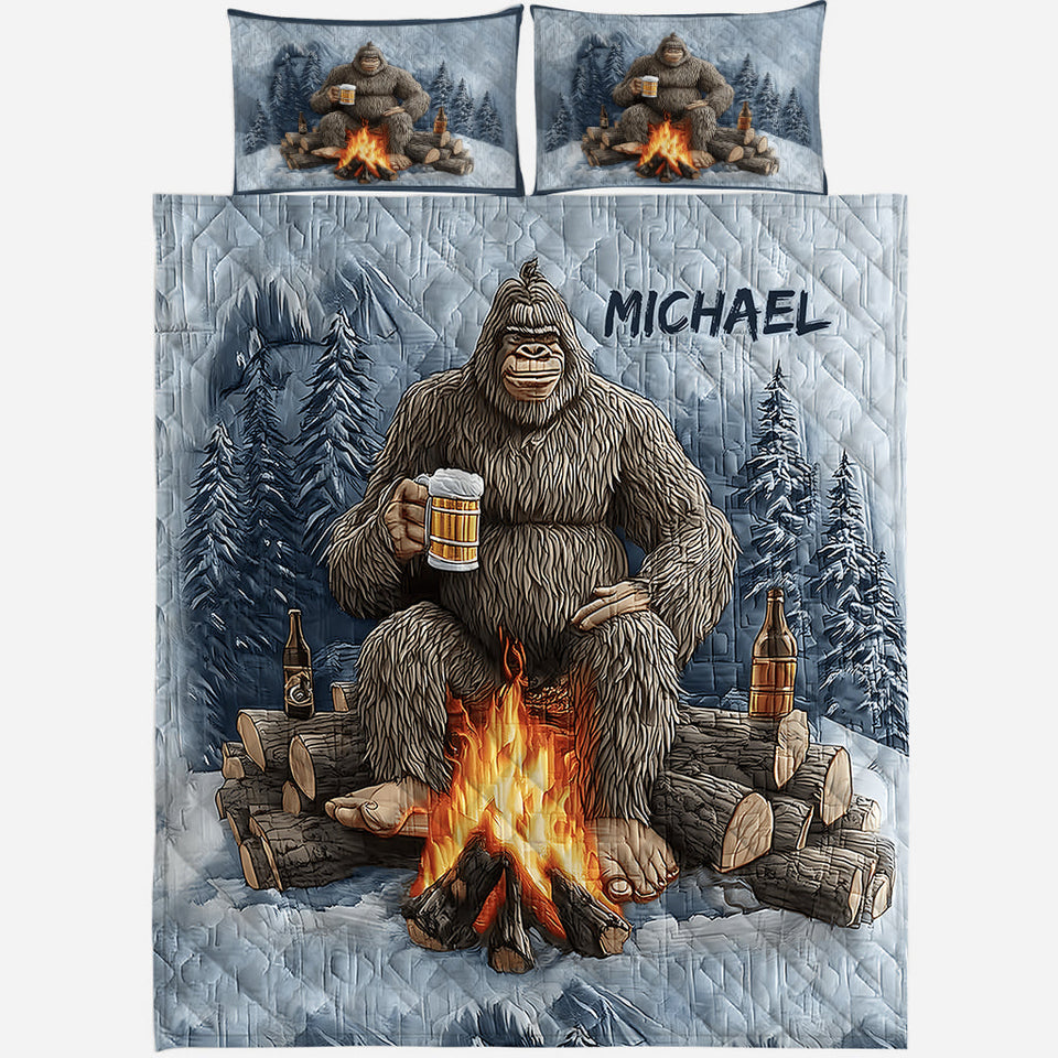 Bigfoot Lovers - Personalized Hiking Quilt Set