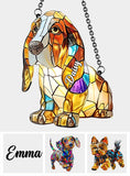 I Love My Dog - Personalized Dog Window Hanging Suncatcher Ornament