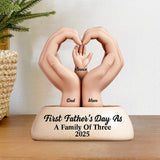 First Father's Day As A Family Of Three/ Four/ Five - Personalized Father Custom Shaped Acrylic Plaque