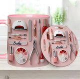 Nail Tech - Personalized Nail Salon Accent Mug & Coaster