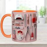 Nail Tech - Personalized Nail Salon Accent Mug & Coaster