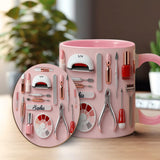 Nail Tech - Personalized Nail Salon Accent Mug & Coaster