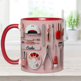 Nail Tech - Personalized Nail Salon Accent Mug & Coaster