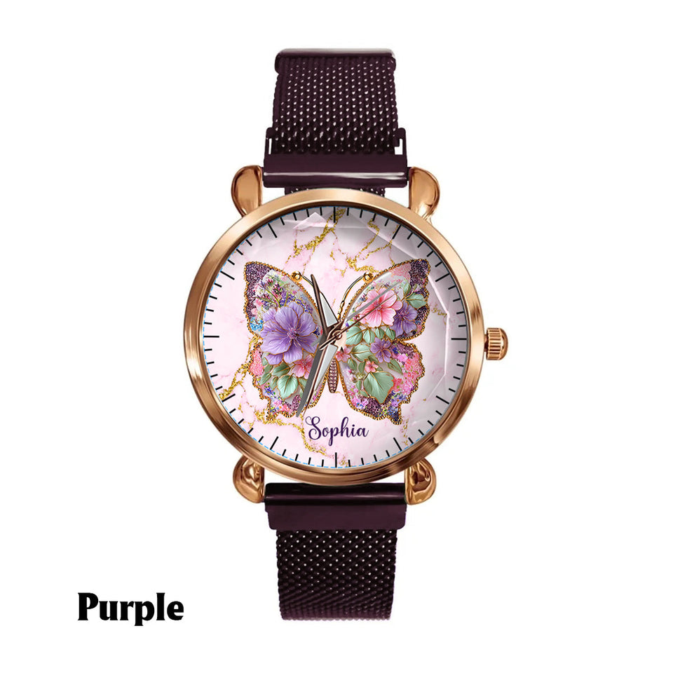 Love Butterfly - Personalized Butterfly Women Hand Watch