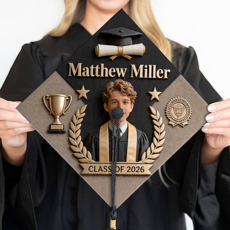 Class Of 2026 - Personalized Graduation Cap Topper