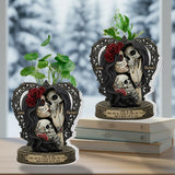 This Is Us - Personalized Skull Custom Shape Acrylic Flower Vase