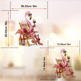 Chic Flamingo And Wine - Personalized Flamingo Window Hanging Suncatcher Ornament