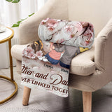 Mother And Daughters Forever Linked Together - Personalized Mother Blanket