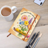 Teacher Gifts Boho Kraft - Personalized Teacher Leather Journal