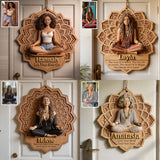 Soul Mandala Meditation - Personalized Hippie Custom Shaped Wood Sign