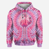 Chill Flamingo Tie Dye Shirt - Personalized Flamingo All Over Shirt