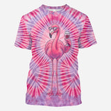 Chill Flamingo Tie Dye Shirt - Personalized Flamingo All Over Shirt