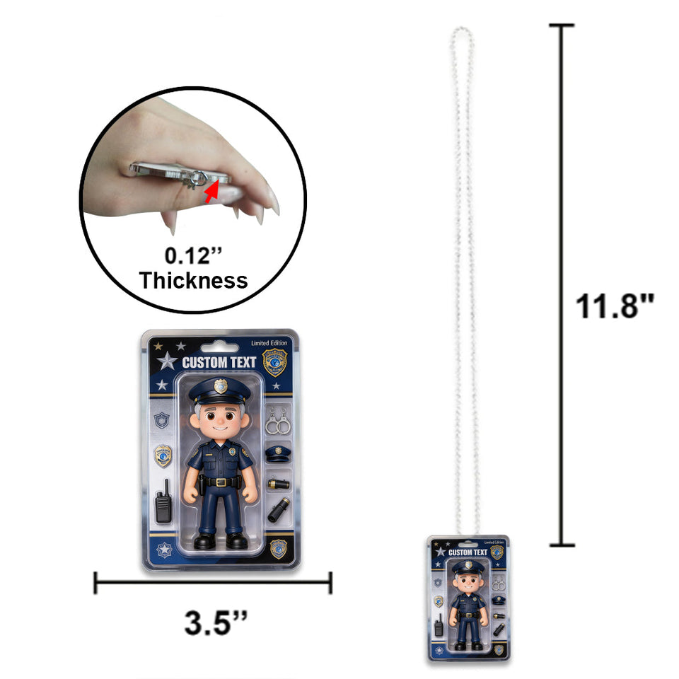 Police Gifts - Custom From Photo - Personalized Police Officer Car Ornament