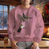 Pull moche rose colibri tricoté - Personnalisé pour la sensibilisation au cancer du sein