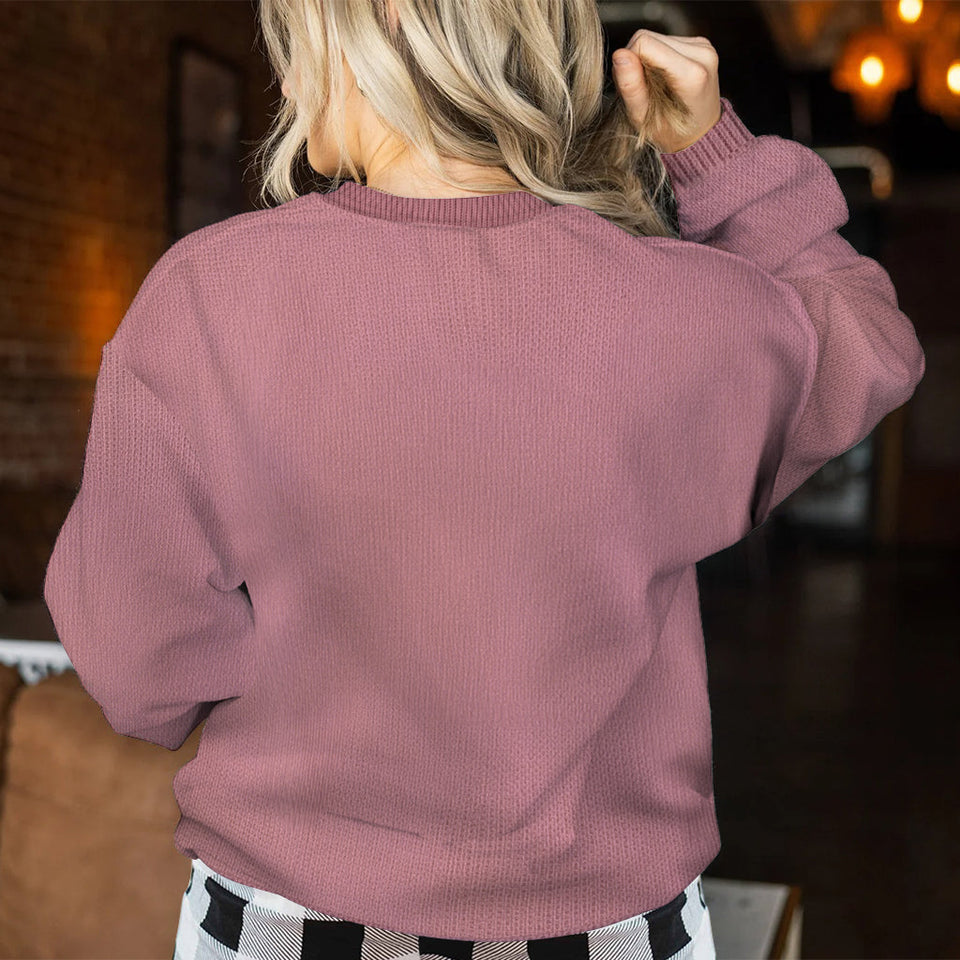 Pull moche rose colibri tricoté - Personnalisé pour la sensibilisation au cancer du sein
