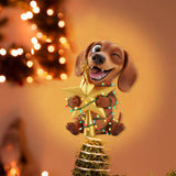 Naughty Furry Friends - Personalized Dog LED Light Tree Topper