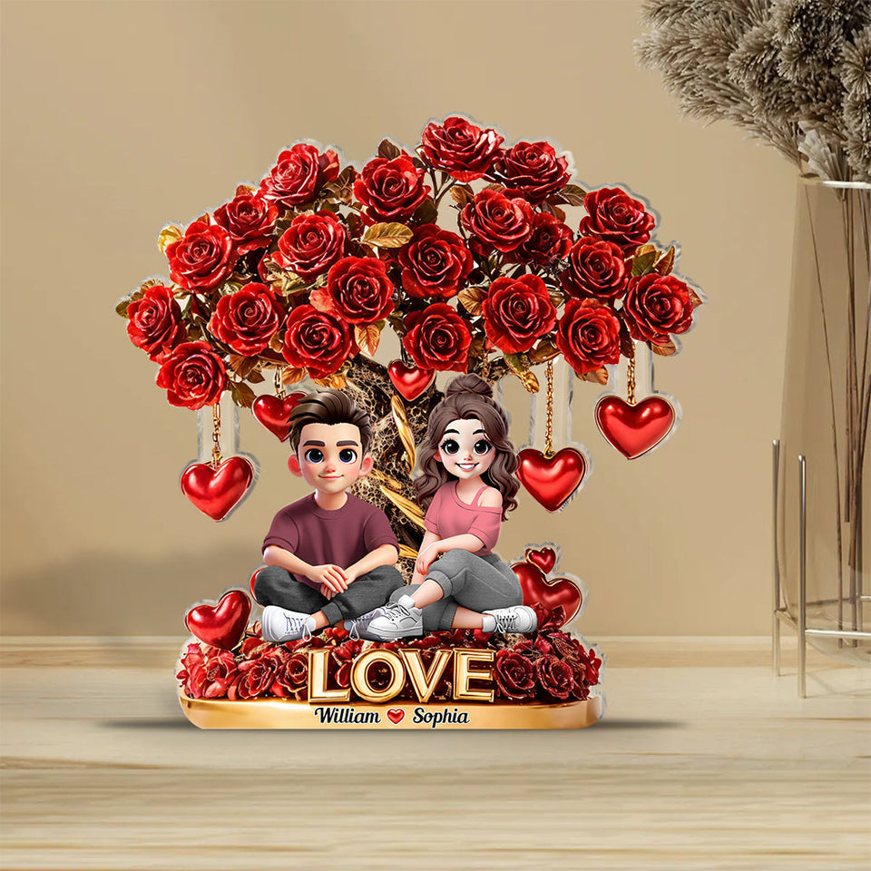 I Love You - Personalized Couple Custom Shaped Acrylic Plaque